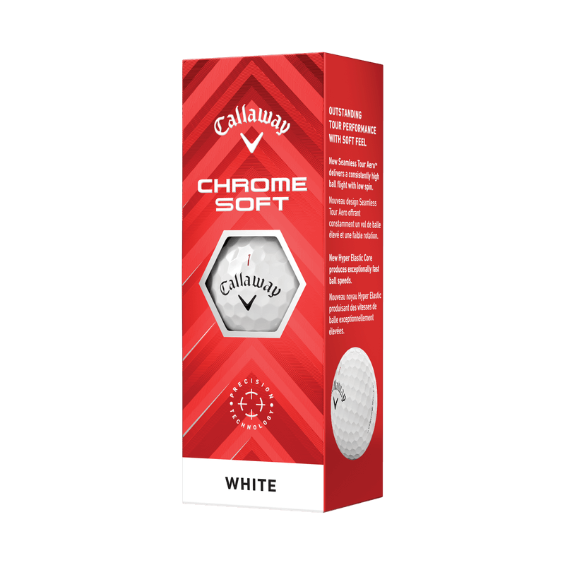 Custom Logo Callaway Chrome Soft 24 Golf Balls - White