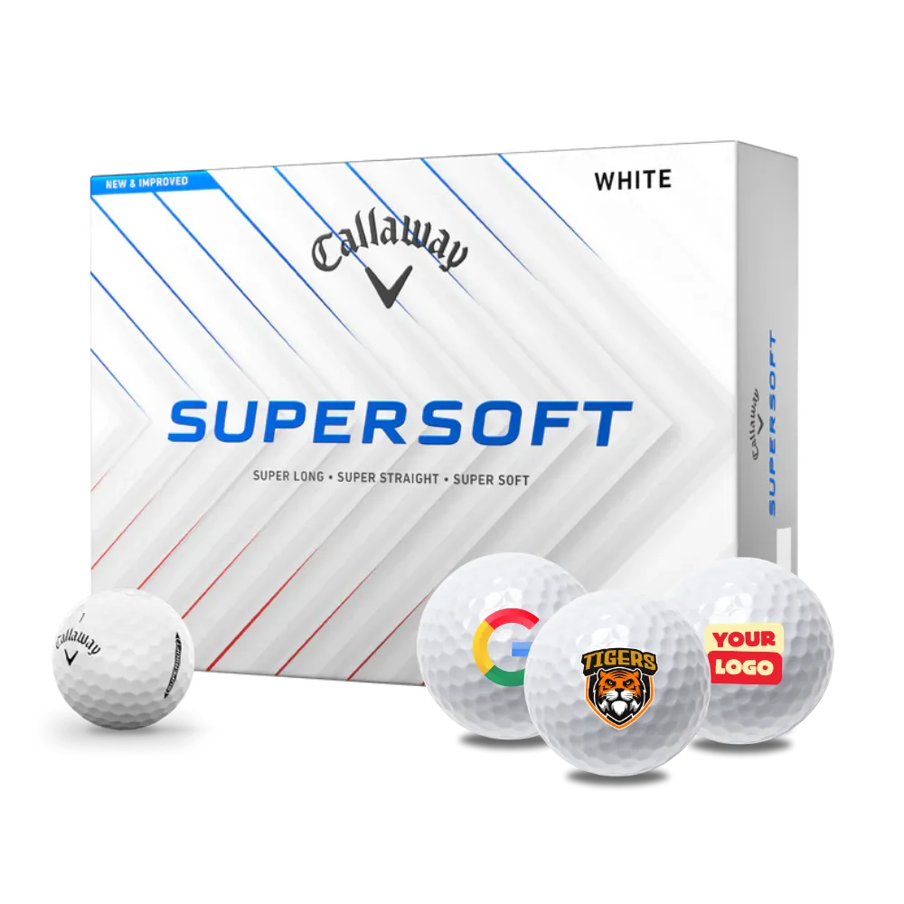 Custom Logo Callaway SuperSoft Golf Balls - White