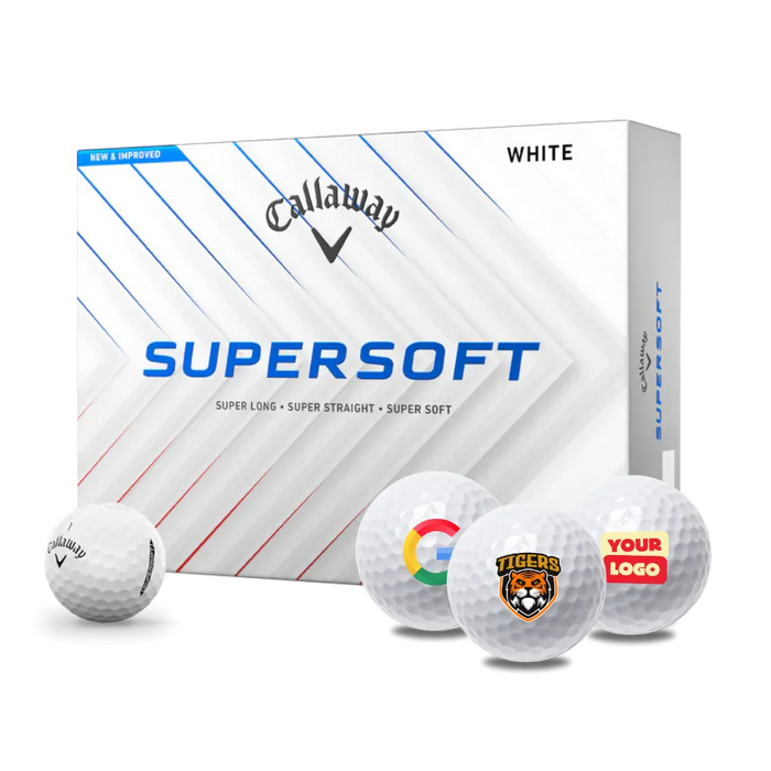 Custom Logo Callaway SuperSoft Golf Balls - White