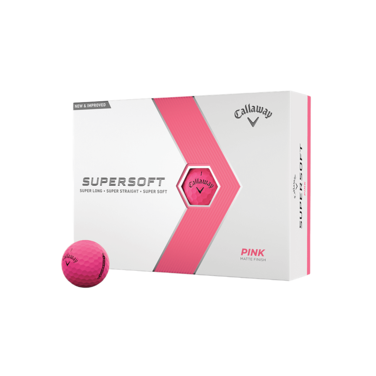 Custom Logo Callaway Supersoft 23 Golf Balls - Pink