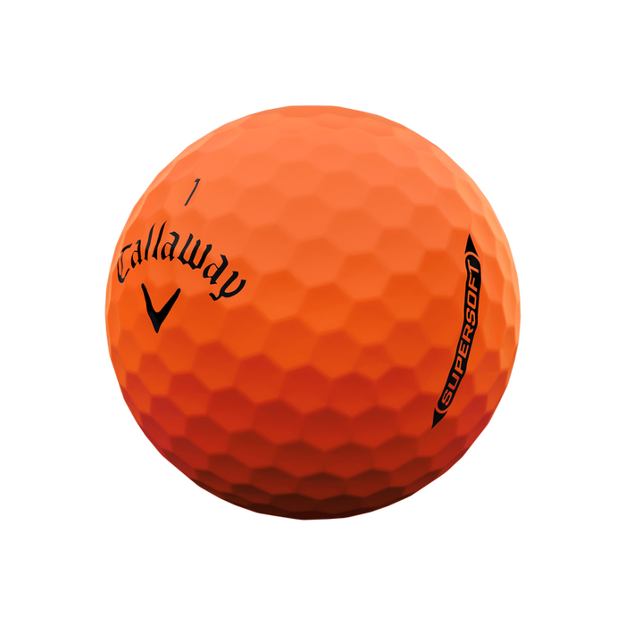 Custom Logo Callaway Supersoft Golf Balls - Matte Orange - 2025