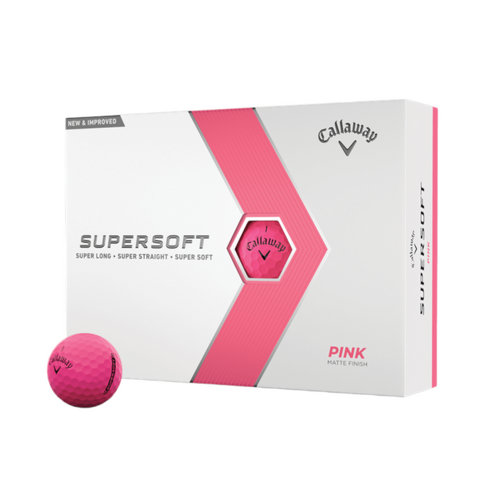 Custom Logo Callaway Supersoft 23 Golf Balls - Pink