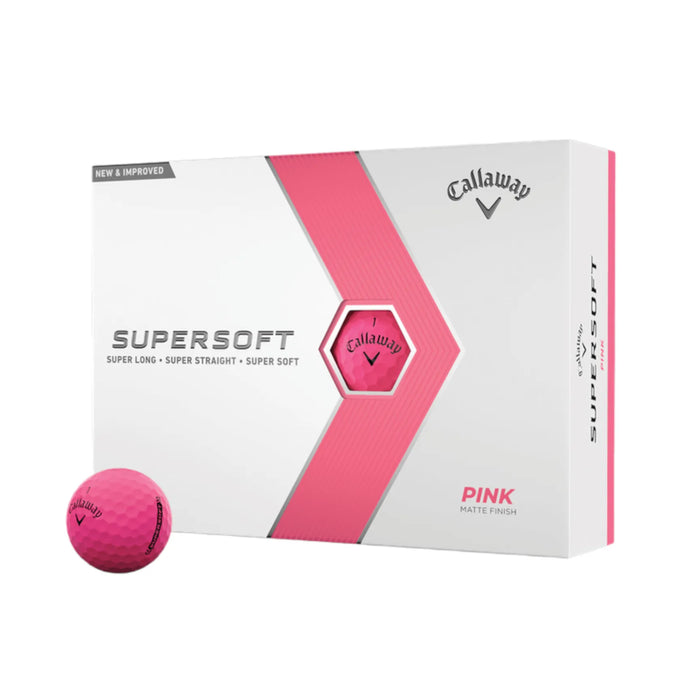 Custom Logo Callaway Supersoft 23 Golf Balls - Pink