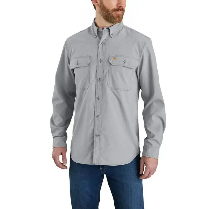 Custom Logo Carhartt Force Relaxed Fit Lightweight Long-Sleeve Button Down Shirt