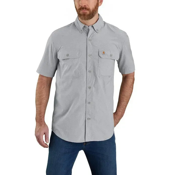 Custom Logo Carhartt Force Relaxed Fit Lightweight Short-Sleeve Button Down Shirt