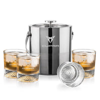 Custom Logo Catania Ice Bucket & Fairway On-the-Rocks Set