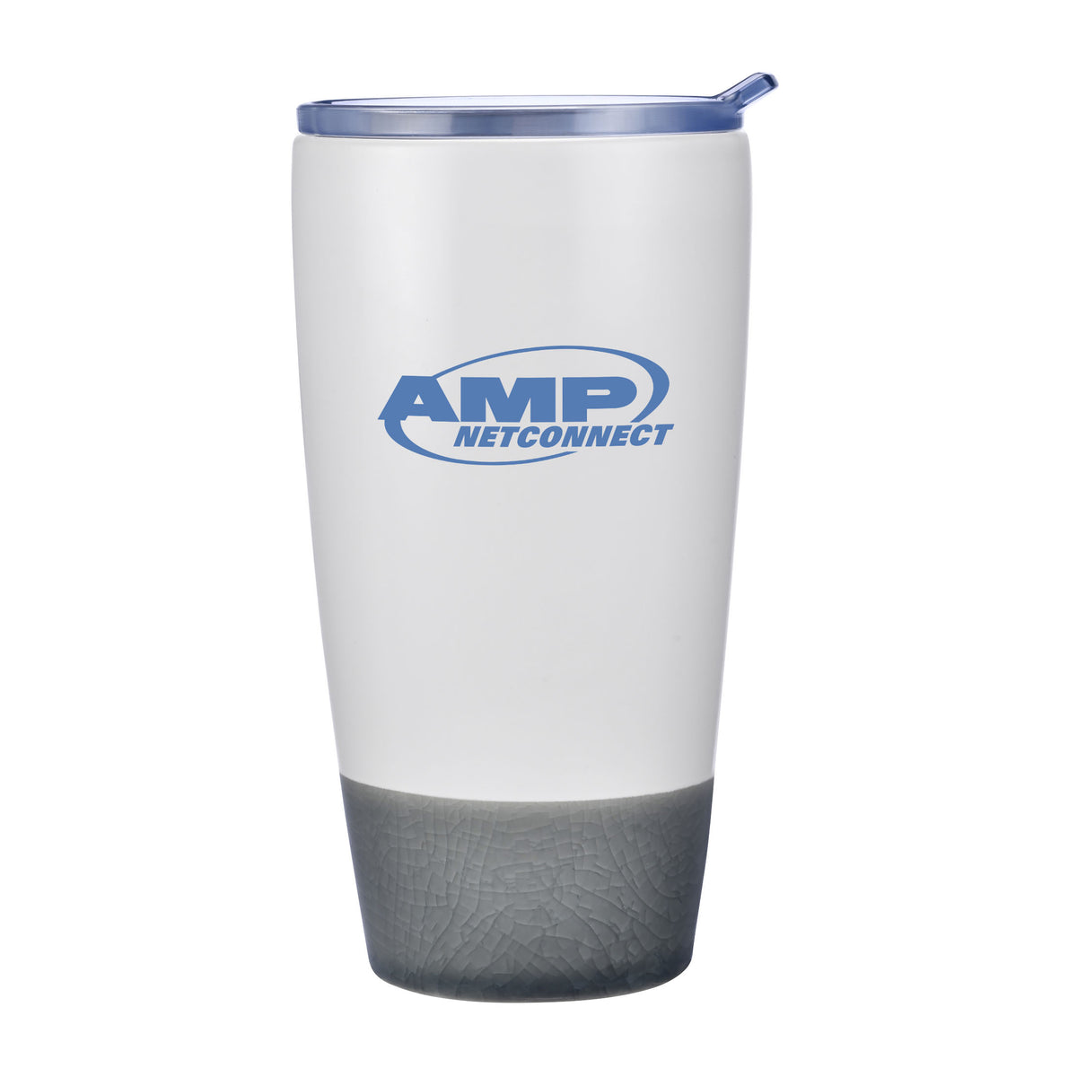Custom Logo Celosia Double Wall Ceramic Tumbler w/Lid - 12oz