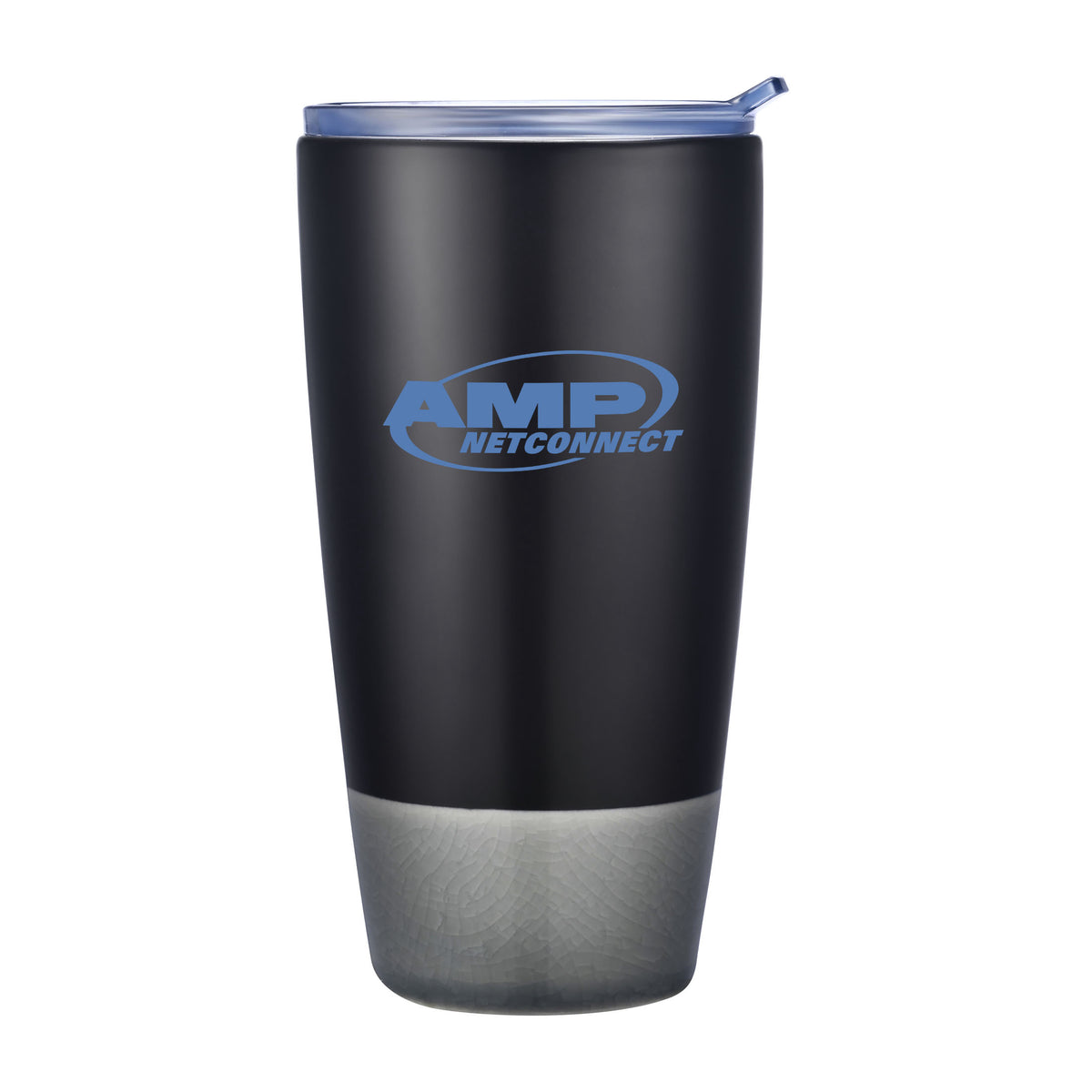 Custom Logo Celosia Double Wall Ceramic Tumbler w/Lid - 12oz