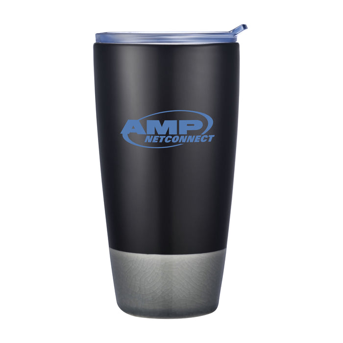 Custom Logo Celosia Double Wall Ceramic Tumbler w/Lid - 12oz