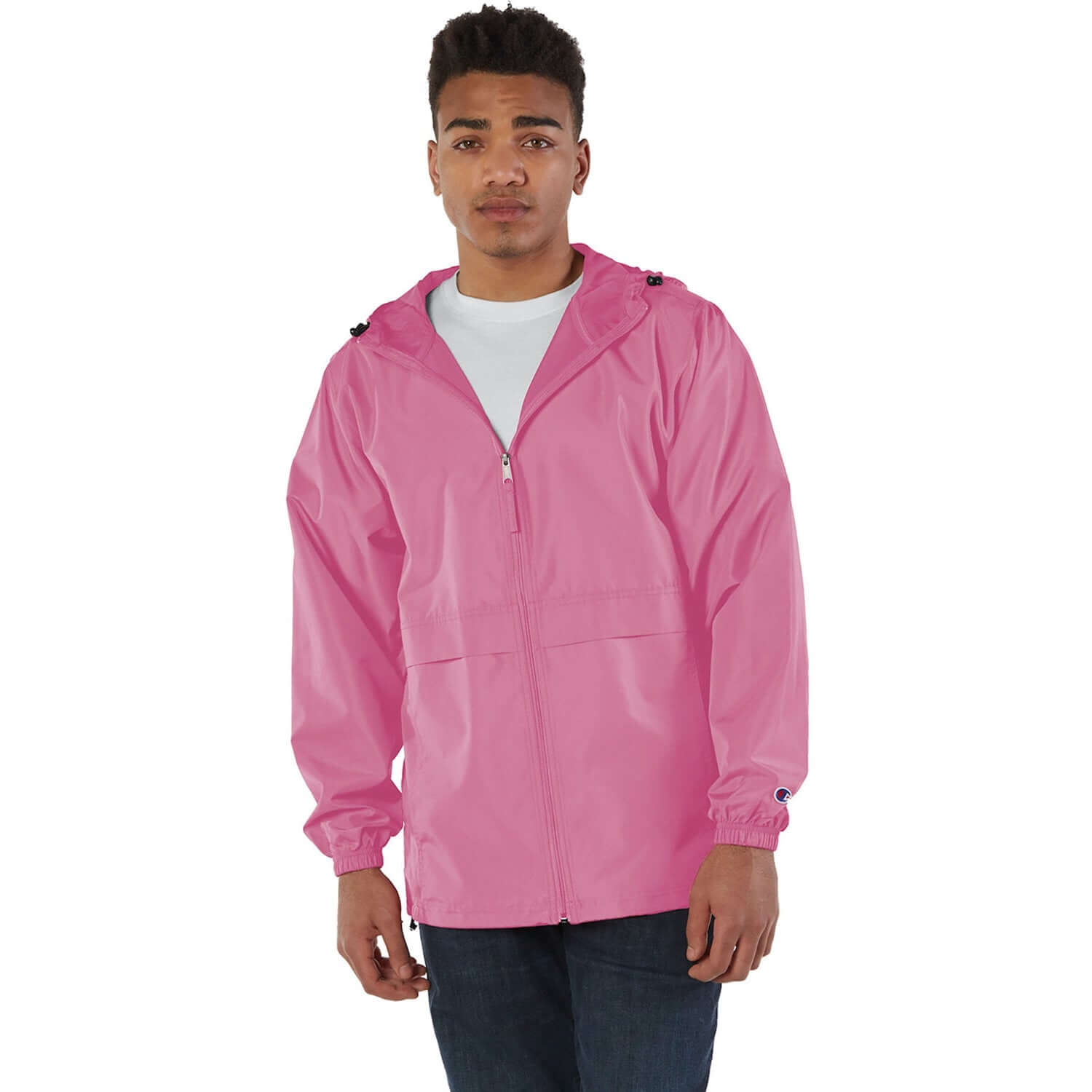 Champion windbreaker 2024 mens pink