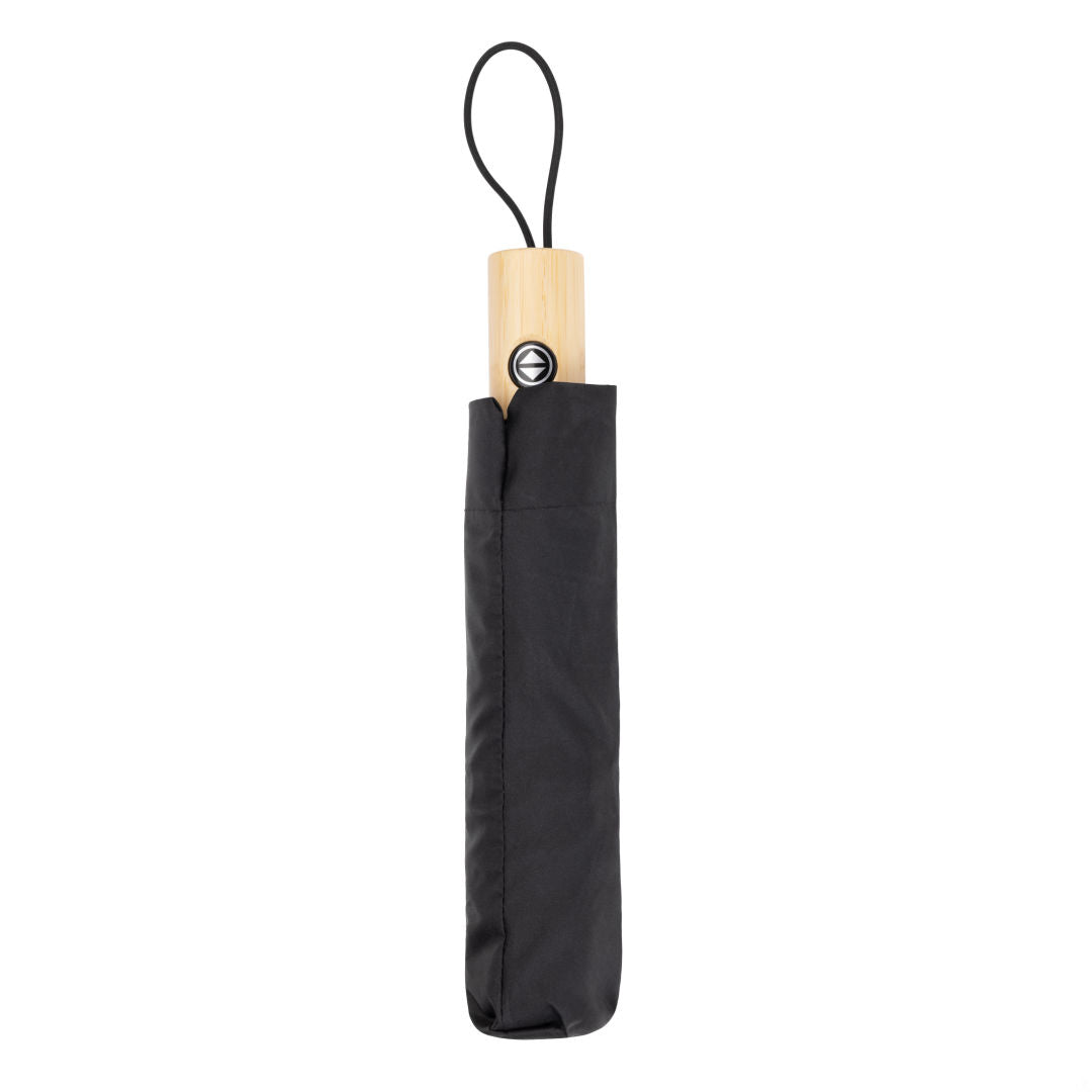 Custom Logo Chocó Compact Bamboo Handle Umbrella