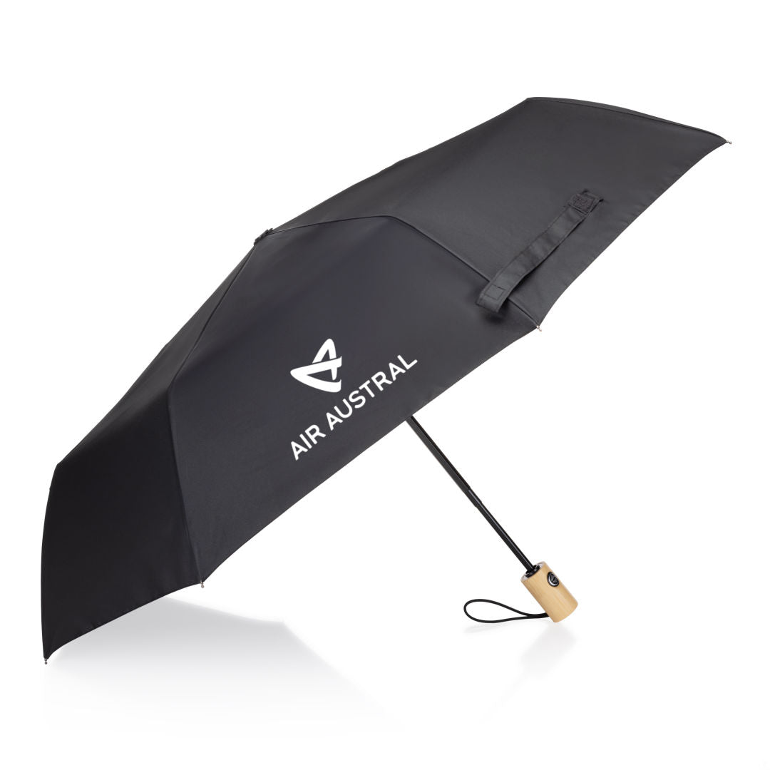 Custom Logo Chocó Compact Bamboo Handle Umbrella
