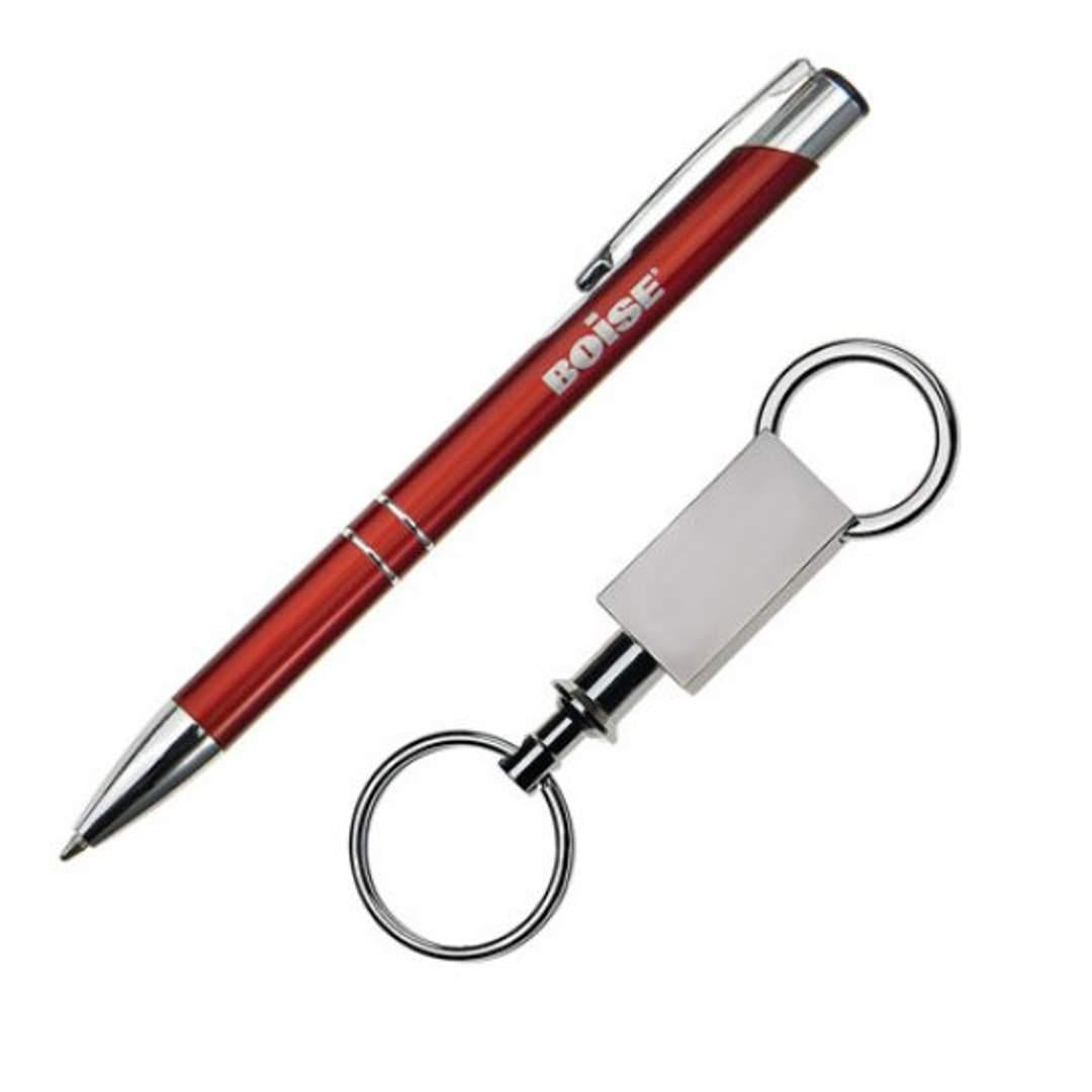 Custom Logo Clicker Pen/Keyring Gift Set