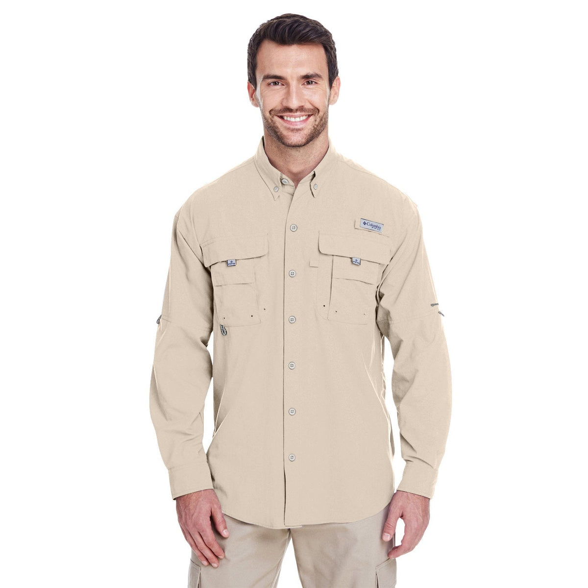 Custom Logo Columbia Bahama™ II Long-Sleeve Shirt - Mens - Embroidery