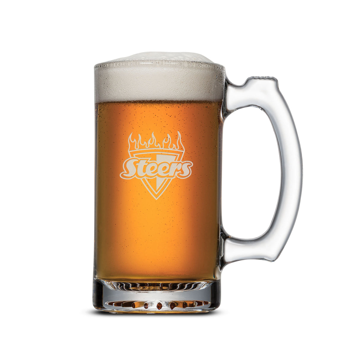 Custom Logo Columbus Beer Stein - Deep Etch