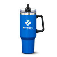 Custom Logo Compeer Handle Travel Mug w/Straw - 40oz