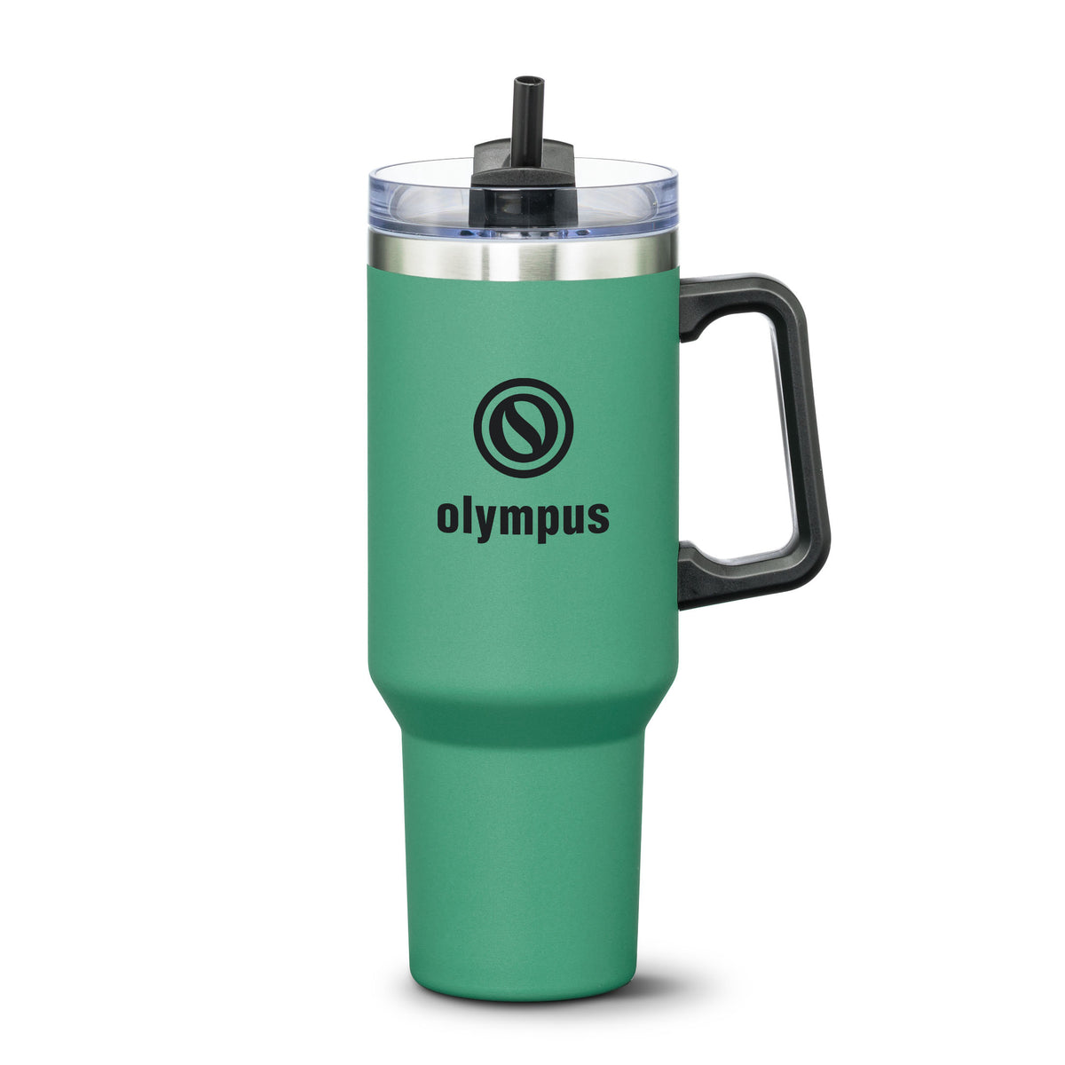 Custom Logo Compeer Handle Travel Mug w/Straw - 40oz