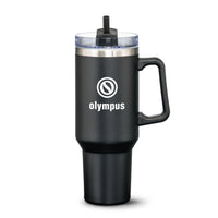 Custom Logo Compeer Handle Travel Mug w/Straw - 40oz