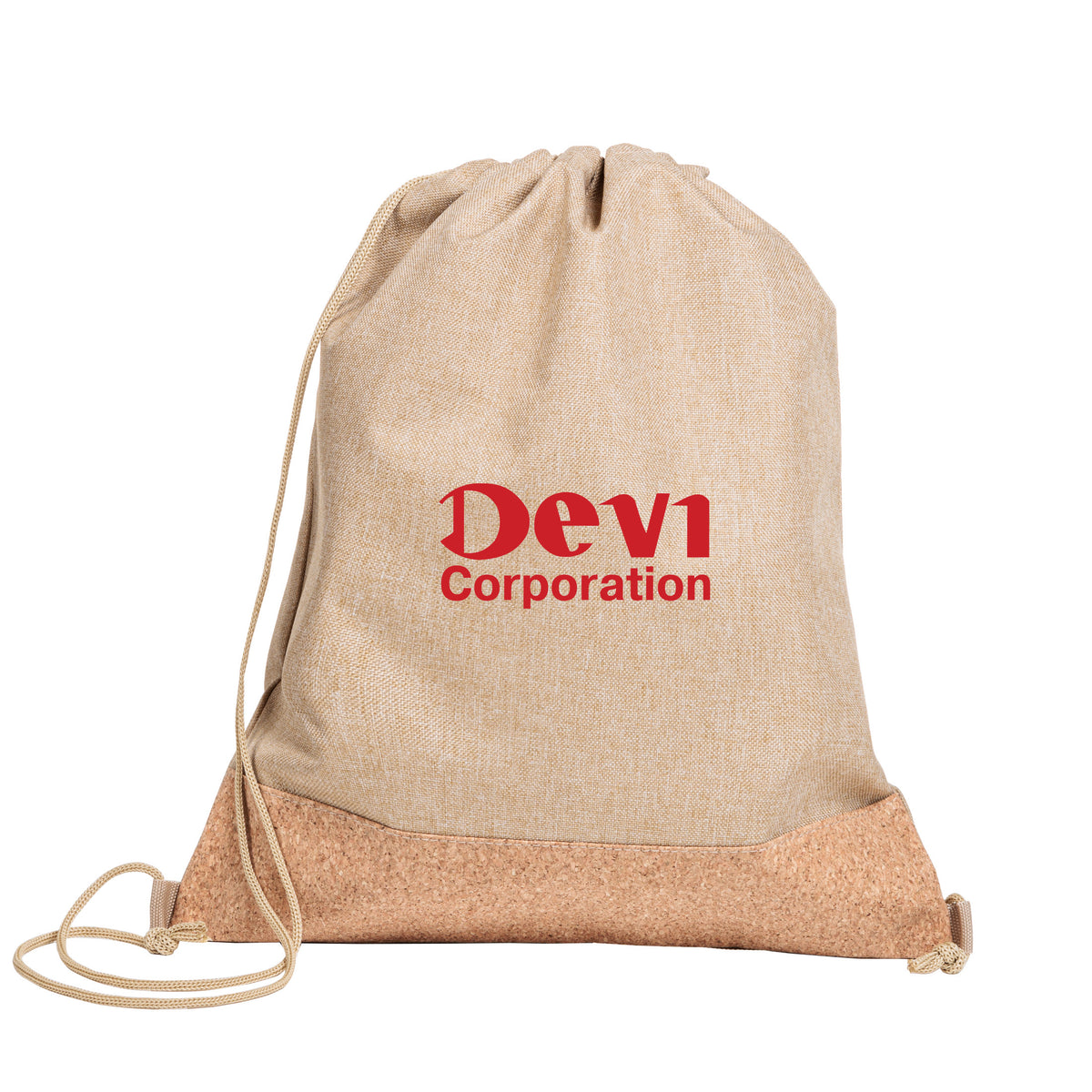 Custom Logo County Drawstring Bag with Cork Bottom