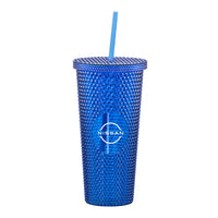 Custom Logo Crenshaw Textured Tumbler w/ Straw - 21oz