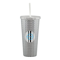 Custom Logo Crenshaw Textured Tumbler w/ Straw - 21oz