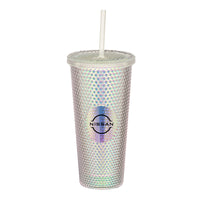 Custom Logo Crenshaw Textured Tumbler w/ Straw - 21oz