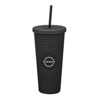 Custom Logo Crenshaw Textured Tumbler w/ Straw - 21oz