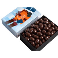Custom Logo Custom-Lid Chocolate-Covered Almond Box – 12oz, 4×6