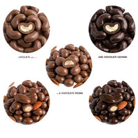 Custom Logo Custom-Lid Chocolate-Covered Nuts Box – 12oz, 4×6