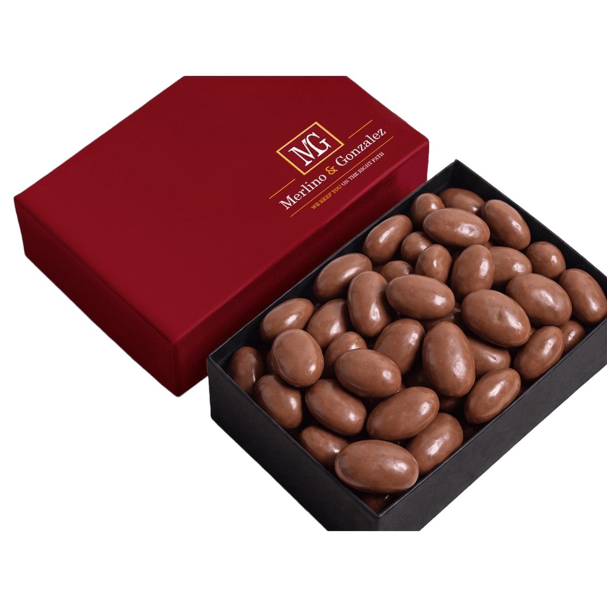 Custom Logo Custom-Lid Chocolate-Covered Nuts Box – 12oz, 4×6