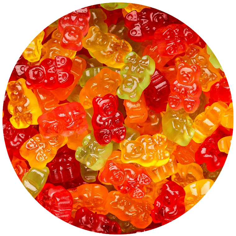 Custom Logo Custom-Lid Gummy Bear Box – 12oz, 4×6