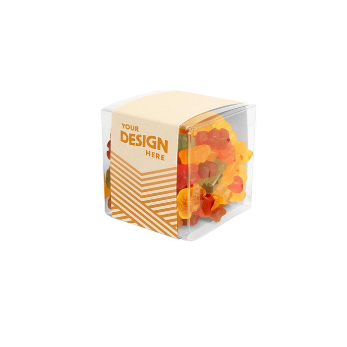 Custom Logo Custom-Sleeve Gummy Bear Cube – 8oz, Full Color Wrap