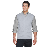 Custom Logo Devon & Jones Adult V-Neck Vest - Mens