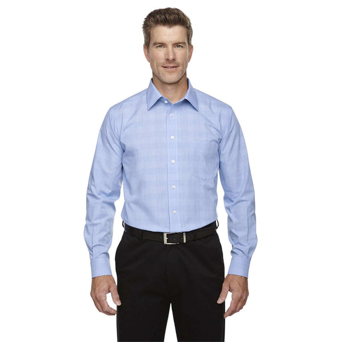 Custom Logo Devon & Jones Crown Woven Collection™ Glen Plaid - Mens