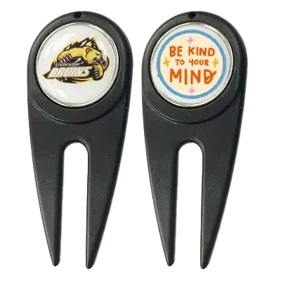 Custom Logo Divot Tools with 3D Dome Ball Marker