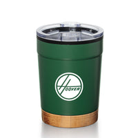 Custom Logo Eduardo Double Wall Tumbler w/Bamboo Base - 12oz
