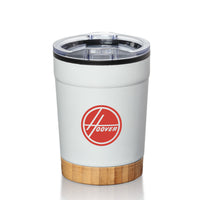 Custom Logo Eduardo Double Wall Tumbler w/Bamboo Base - 12oz