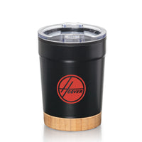 Custom Logo Eduardo Double Wall Tumbler w/Bamboo Base - 12oz
