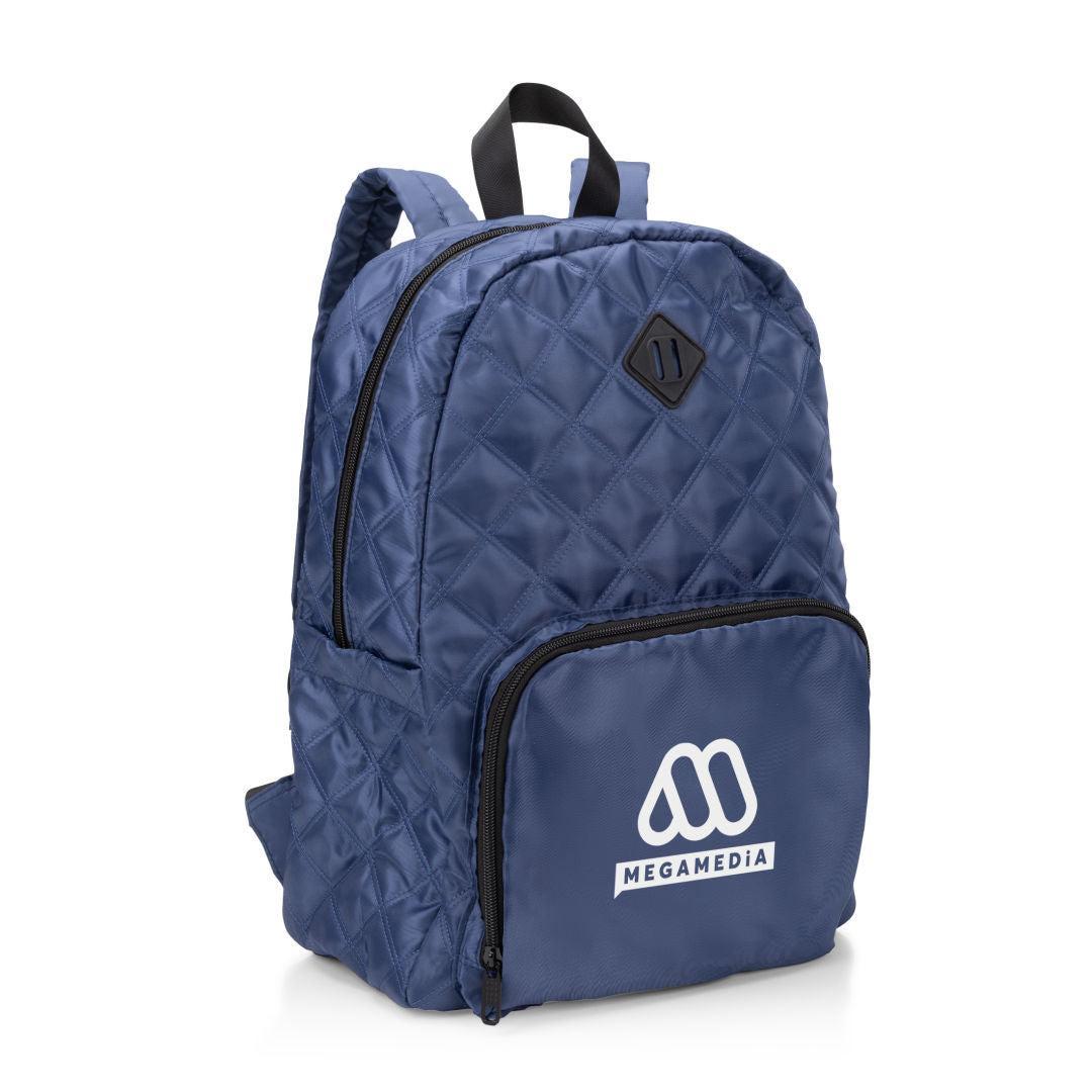Custom Logo Eiffel Quilted Pattern Backpack