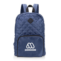 Custom Logo Eiffel Quilted Pattern Backpack