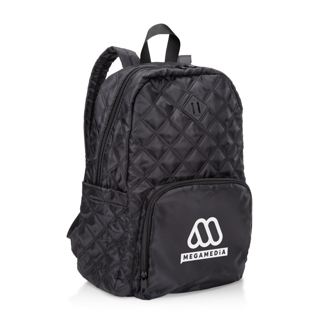 Custom Logo Eiffel Quilted Pattern Backpack