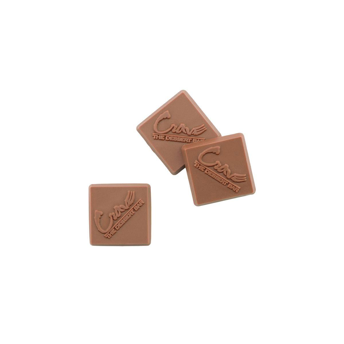 Custom Logo Engraved Chocolate Dessert Topper – Per Tray Pricing
