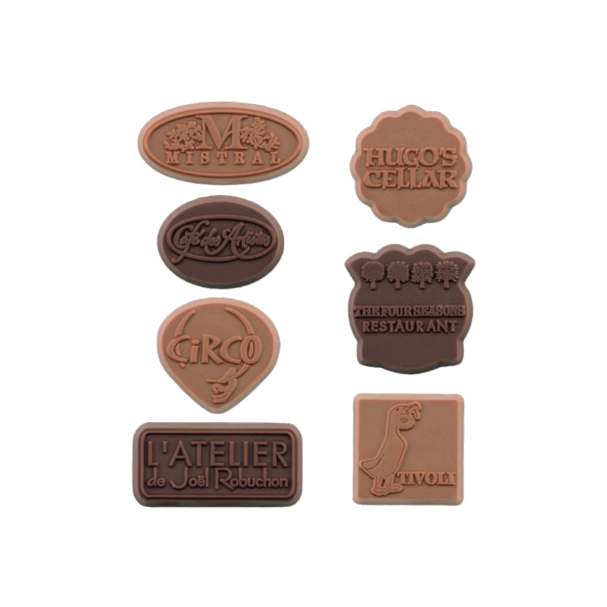 Custom Logo Engraved Chocolate Dessert Topper – Per Tray Pricing