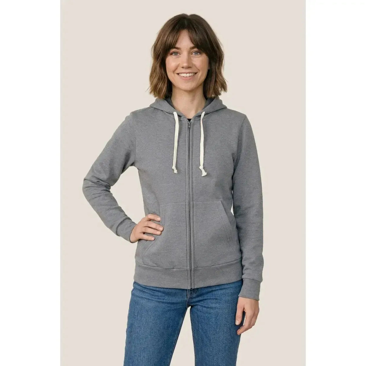 Custom Logo Ethica Hooded Full Zip Sweatshirt - Women
