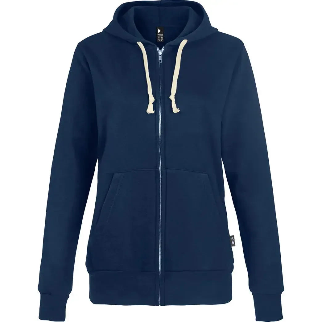 Custom Logo Ethica Hooded Full Zip Sweatshirt - Women