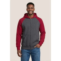 Custom Logo Ethica Raglan Hooded Full zip Sweatshirt