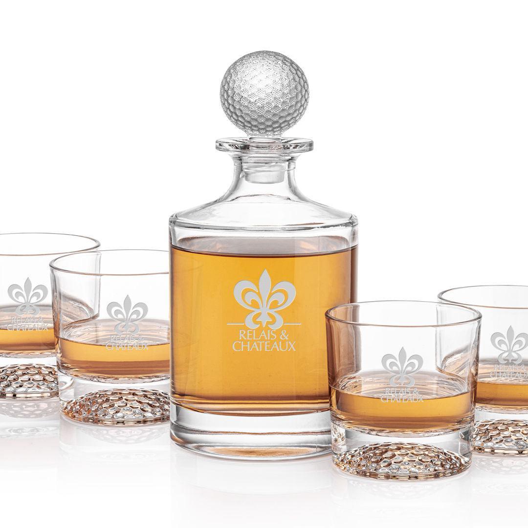 Custom Logo Fairway Golf Decanter Set