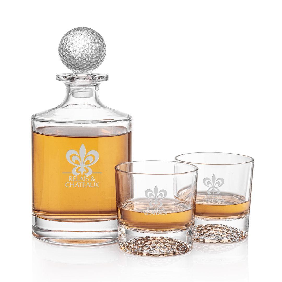 Custom Logo Fairway Golf Decanter Set