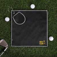 Custom Logo Fairway Recycled Golf Towel With Ball Cleaning Pouch