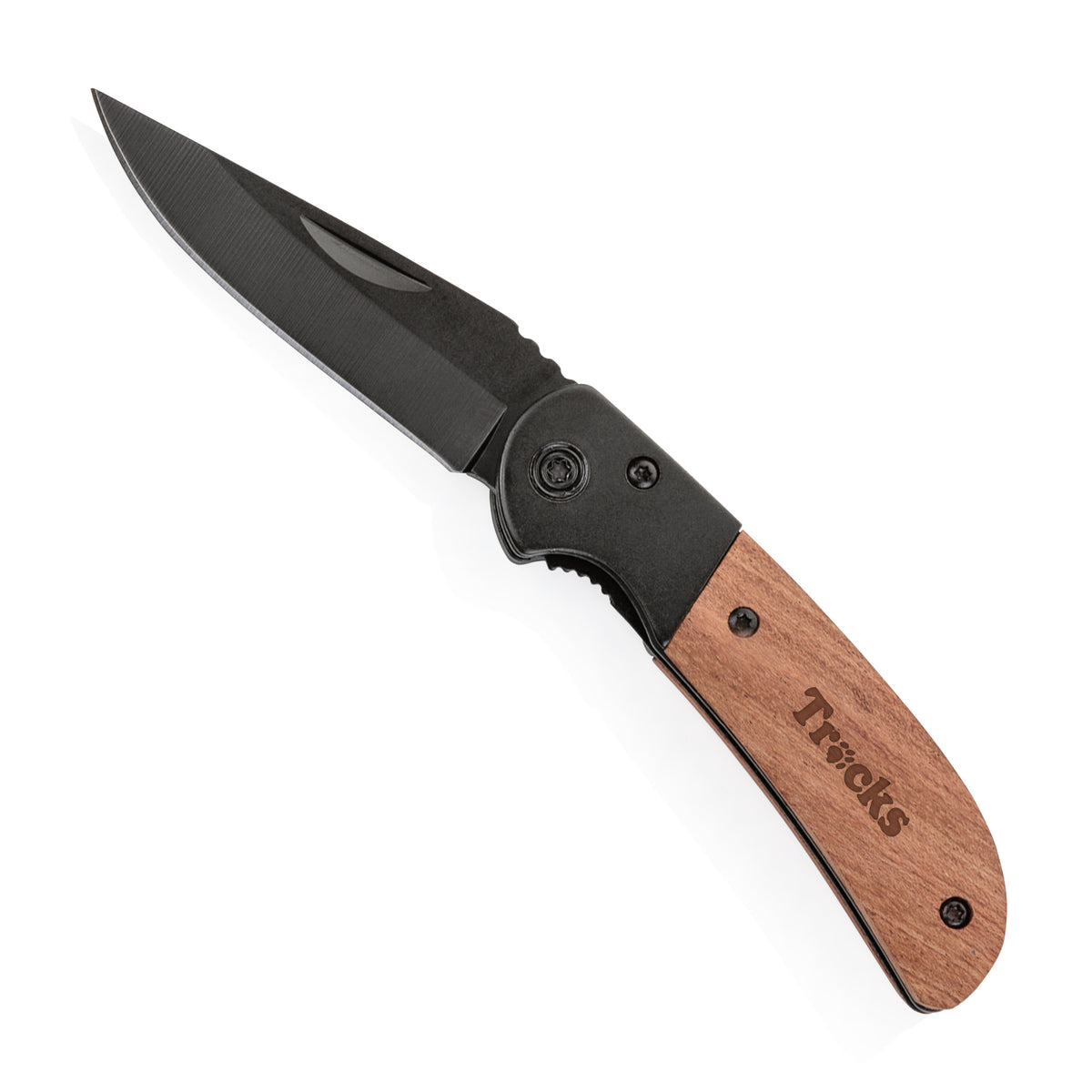 Custom Logo Fawn Pocket Knife - Black